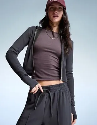 Худи из мягкого модала на молнии с капюшоном- Заказать в России