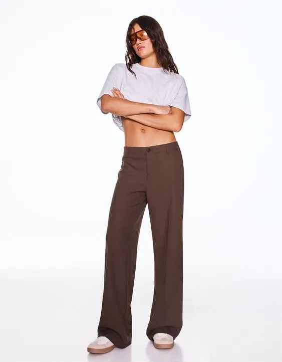 Брюки с широкими штанинами