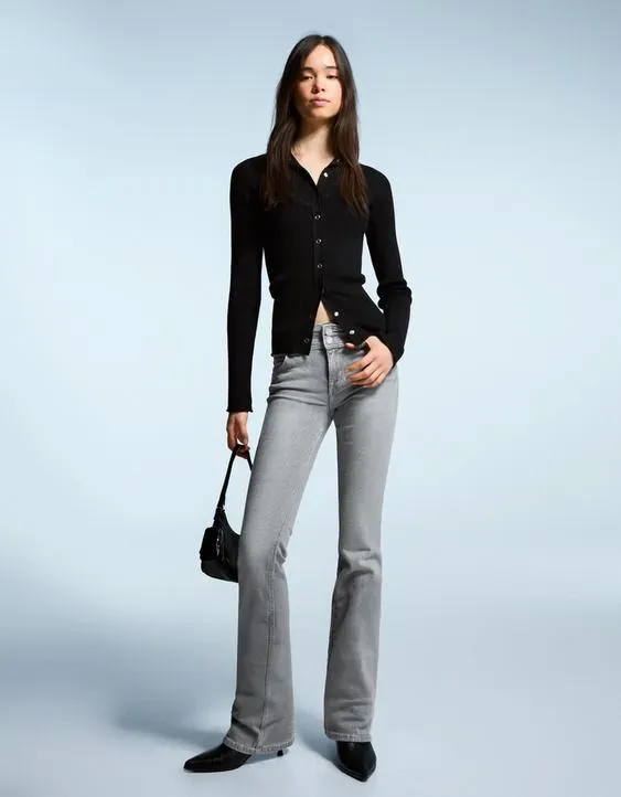 Джинсы bootcut с клапанами- Заказать в России