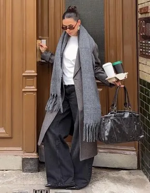 Однотонный шарф