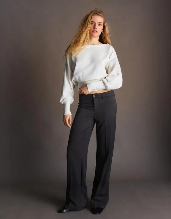 Брюки с широкими штанинами