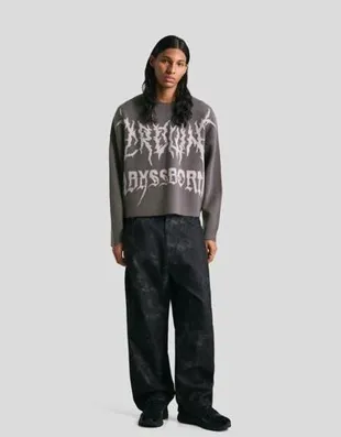 Укороченный жаккардовый свитер- Заказать в России