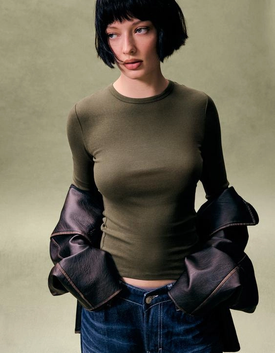 Bershka Топ с длинными рукавами