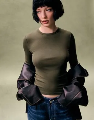 Топ с длинными рукавами- Заказать в России