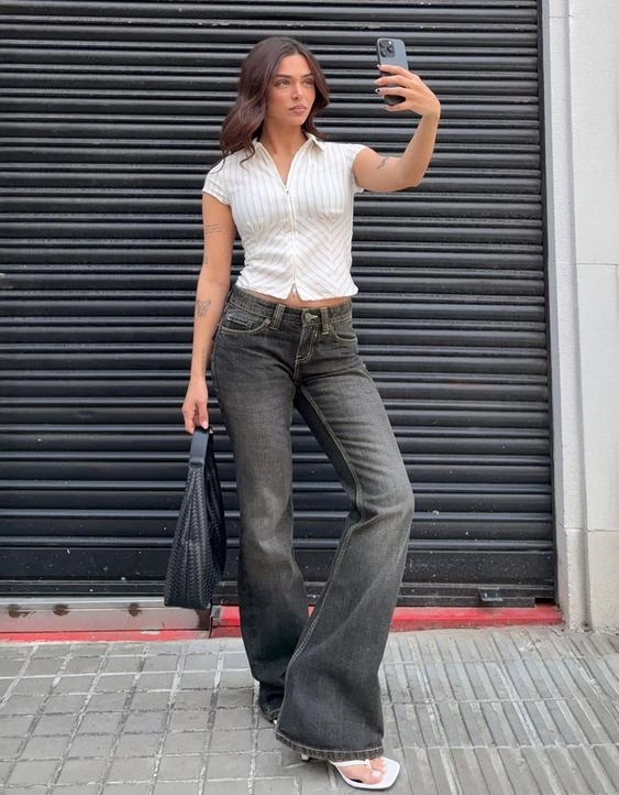 Bershka Расклешенные джинсы свободного кроя купить с доставкой.