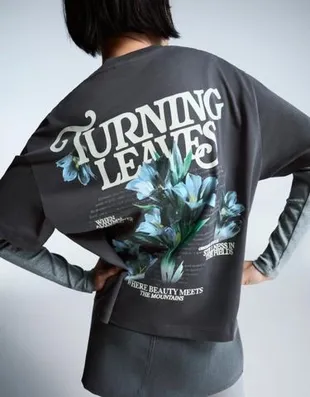 Футболка оверсайз с короткими рукавами и принтом