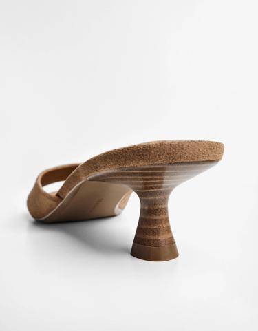 Bershka Босоножки-мюли на низком тонком каблуке