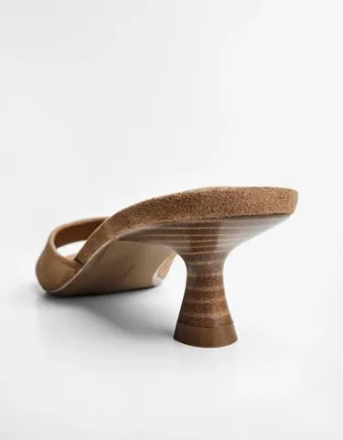 Босоножки-мюли на низком тонком каблуке- Заказать в России