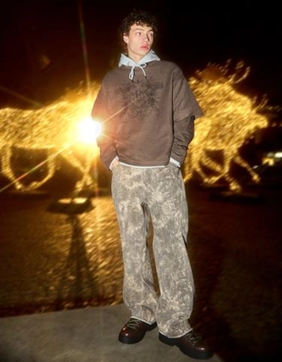 Bershka Свитер с двойным рукавом и принтом