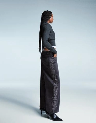 Bershka Брюки BARREL с блестящей деталью