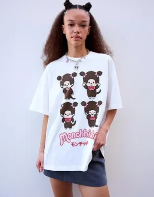 Футболка MONCHHICHI с принтом и короткими рукавами- Заказать в России