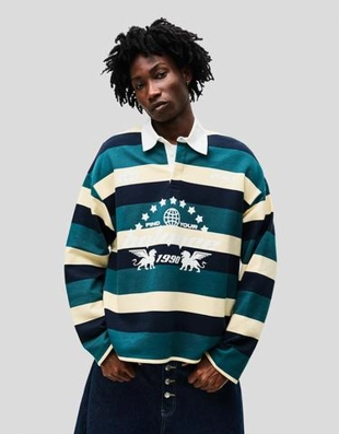 Bershka Поло из мягкой ткани с принтом купить с доставкой.