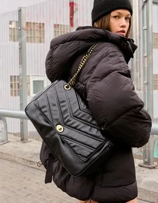 Сумка на плечо из стеганой искусственной кожи- Заказать в России