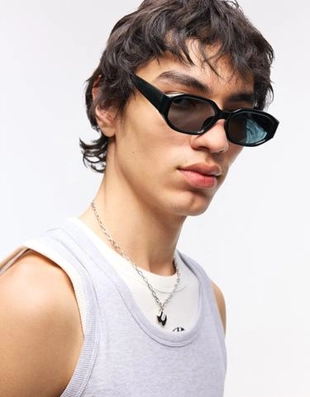 Bershka Солнцезащитные очки в шестиугольной пластиковой оправе