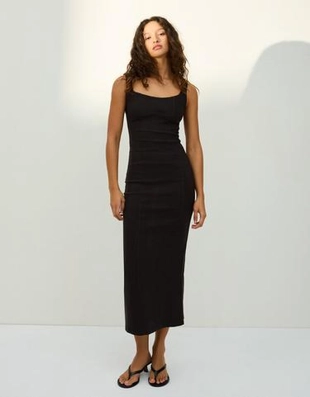 Bershka Платье миди из бенгалина на бретелях