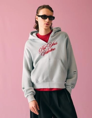 Bershka Укороченное худи с принтом