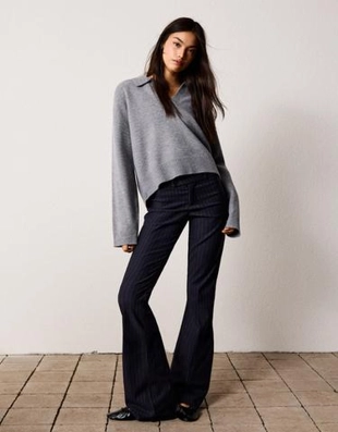 Bershka Брюки из ткани бенгалин