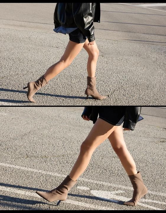 Bershka Сапоги на каблуке-шпильке