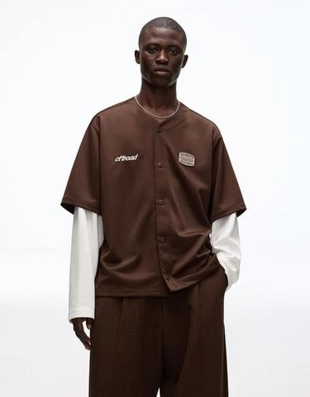 Bershka Рубашка с двойными рукавами свободного кроя и вышивкой купить с доставкой.