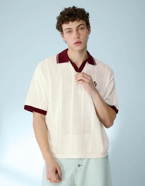 Поло с короткими рукавами и принтом- Заказать в России