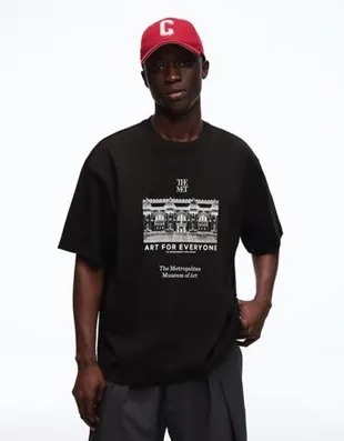 Футболка с короткими рукавами с принтом THE MET