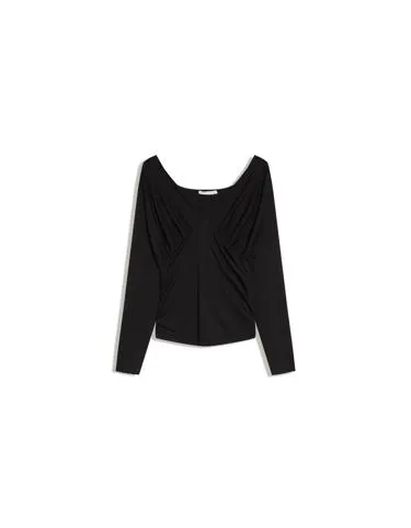 Футболка с длинными рукавами и сборками