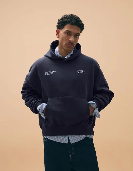 Худи свободного кроя с вышивкой- Заказать в России