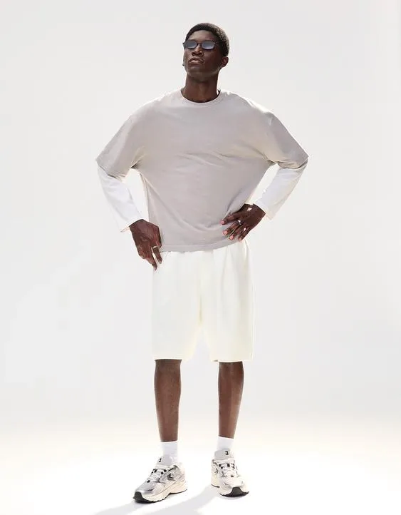 Шорты из мягкой ткани с рельефной текстурой