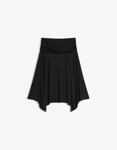 Юбка миди из модала со сборками- Заказать в России