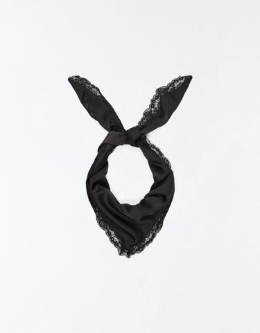 Bershka Платок с кружевом и сатином