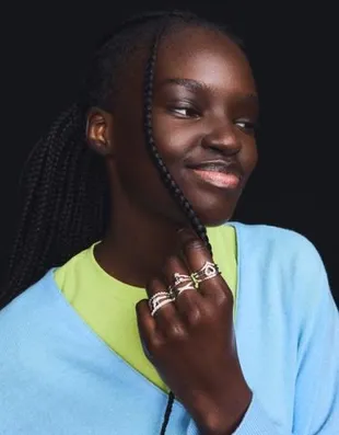 Набор из девяти тонких колец