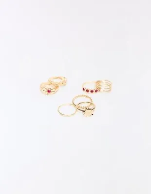 Набор из 7 колец с бусинами- Заказать в России