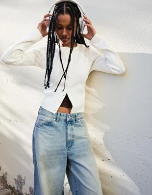 Bershka Кардиган на пуговицах с косами