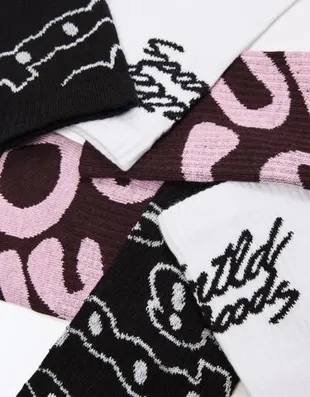 Набор из 3 пар носков с принтом- Заказать в России