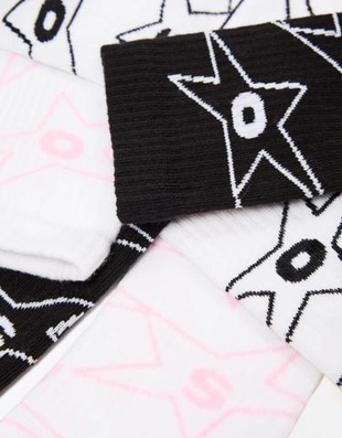 Bershka Набор из 3 пар носков с принтом