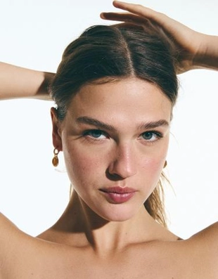 Bershka Набор из трех пар каскадных серег с камнями