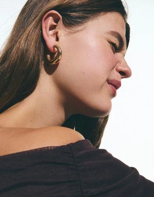 Bershka Набор из 3 пар серег с эффектом смолы