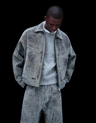 Bershka Джинсовая куртка с рельефным узором