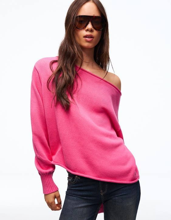 Bershka Свитер с вырезом «лодочка» купить с доставкой.