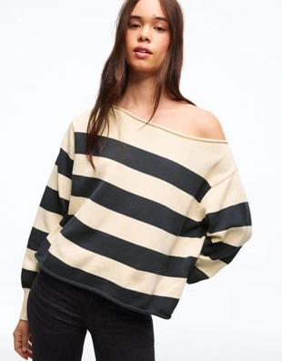 Bershka Свитер с вырезом «лодочка» купить с доставкой.