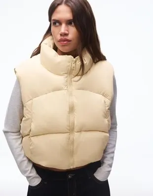 Укороченный стеганый жилет- Заказать в России