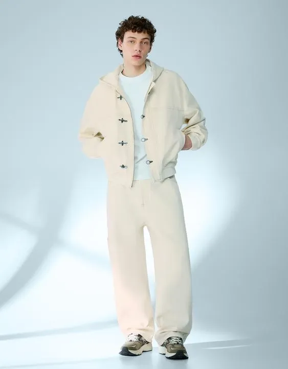 Джинсы-бананы в стиле нео-карго оверсайз с вышивкой- Заказать в России