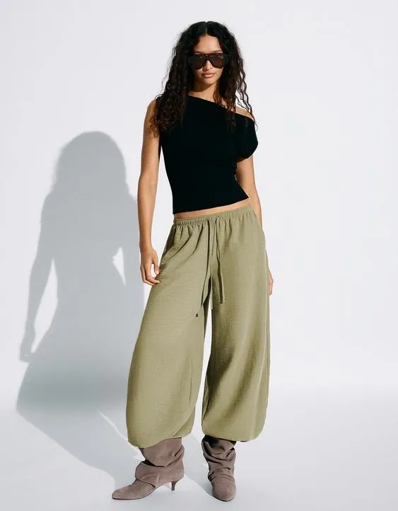 Брюки-шаровары в стиле рустик- Заказать в России