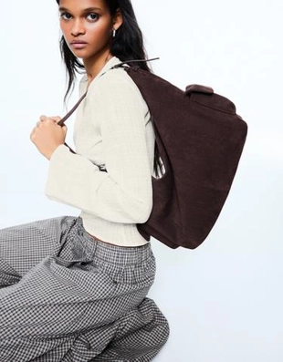 Bershka Сумка-мешок из искусственной замши купить с доставкой.