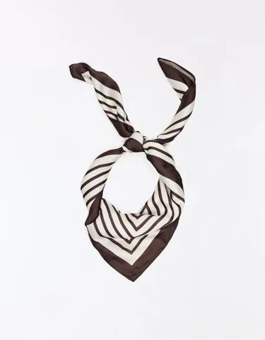 Bershka Атласный платок в полоску