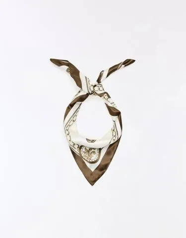 Сатиновый платок с принтом- Заказать в России