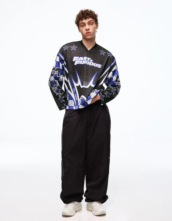 Bershka Лонгслив FAST & FURIOUS
