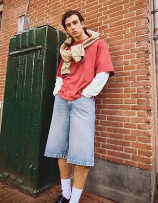 Джинсовые шорты свободного кроя- Заказать в России