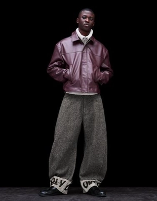 Брюки BARREL с принтом по низу- Заказать в России