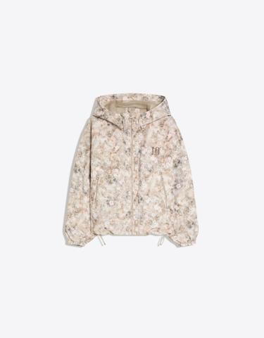 Bershka Куртка с капюшоном, водоотталкивающая и ветрозащитная, с принтом